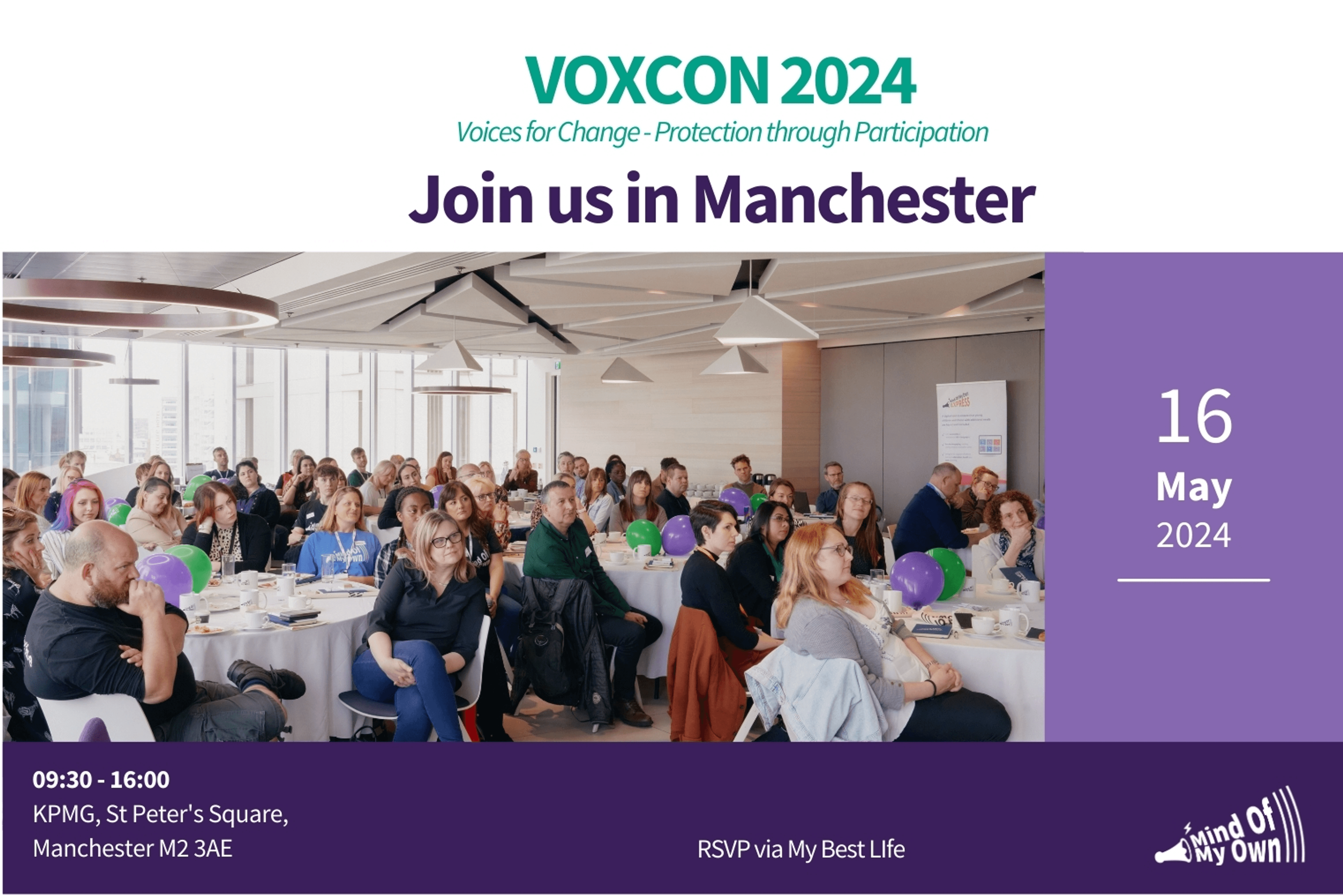 Vox-Con Manchester 2023 room full of people